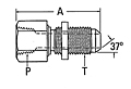 2239 Female Pipe to Male JIC Bulkhead